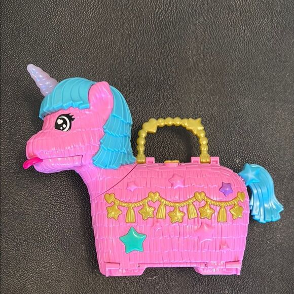 Polly Pocket Unicorn Partyland Pink and Blue Kids Toy Set - Picture 3 of 15